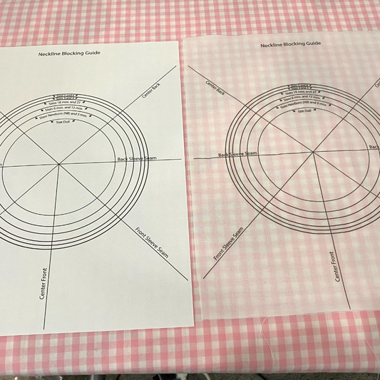 Neckline Blocking Guide for Blue Ribbon Bishop Dress
